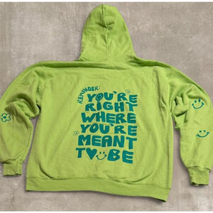 Ludic Closet Lime Green Graphic Hoodie – Size L